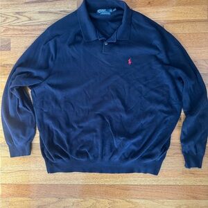 Polo by Ralph Lauren Men's Dark Blue Polo Pima Cotton Sweater 3XB